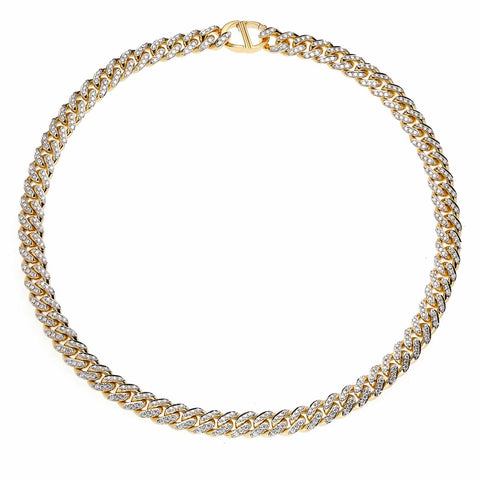 AD 18K Yellow Gold And Diamonds 310 Miami Cuban Necklace