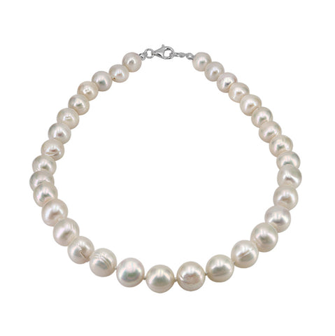 Sterling Silver Clip 18" Fresh Water Pearl Necklace