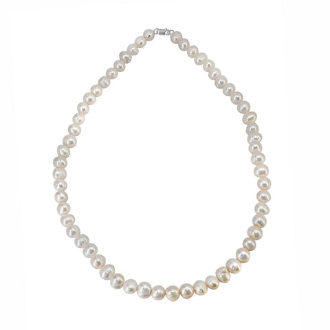 Sterling Silver Clip 16" Fresh Water Pearl Necklace