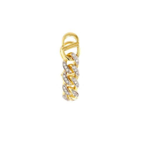 AD 18K Yellow Gold And Diamonds 210 Miami Cuban Earrings
