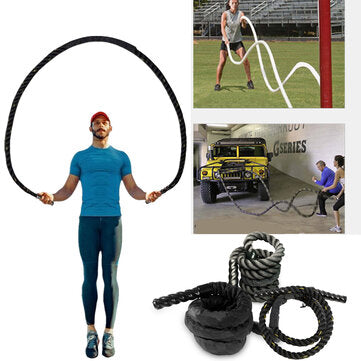 Fitness Heavy Jump Rope. Battle Skipping Ropes. Powerful Strength Training Ropes