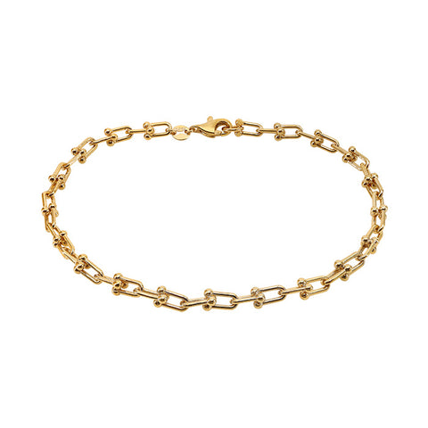 10K Gold U Link Bracelet