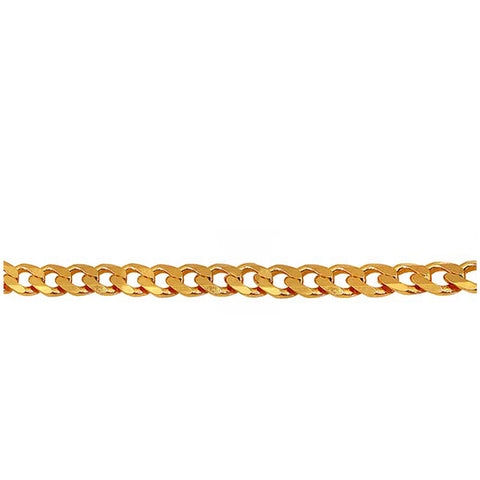 Sterling Silver with Gold 5.5mm Curb Chain Necklace