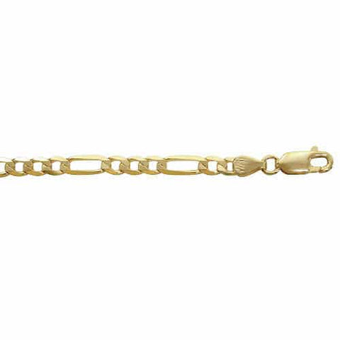 10K Gold 3.95mm Figaro Chain