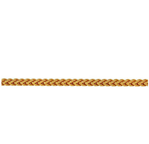 Sterling Silver with Gold 2.5mm Franco Chain Necklace