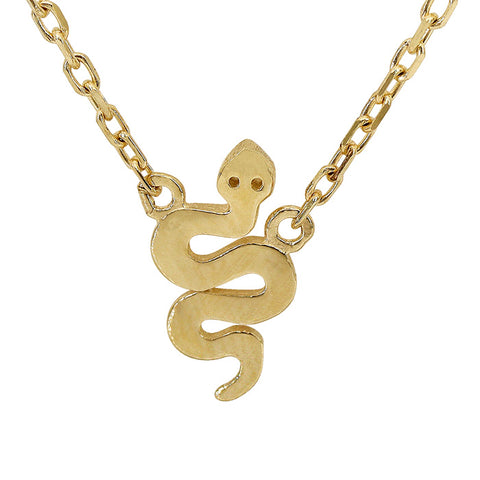 10K Gold Snake Necklace