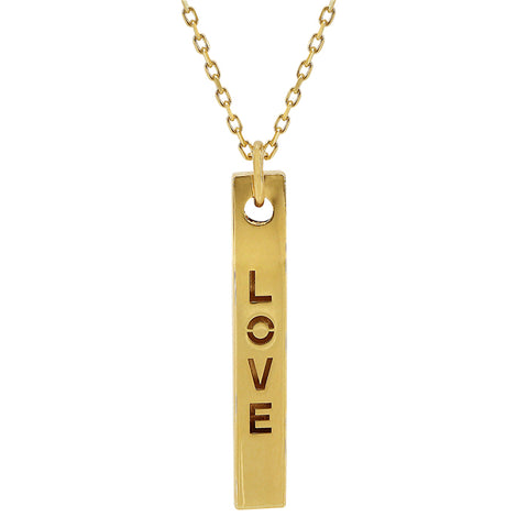 10K Gold Love Tag Necklace