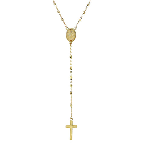 10K Gold Rosary Necklace