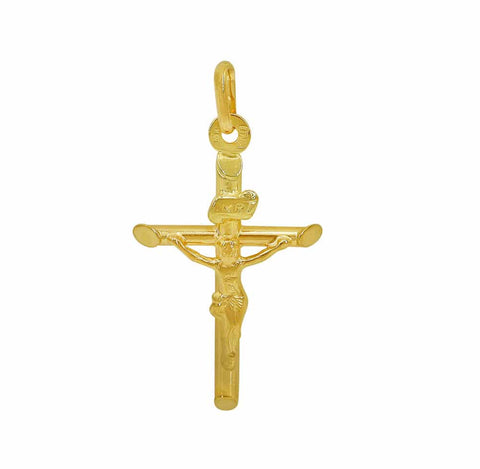 10K Gold Crucifix Cross Pendant