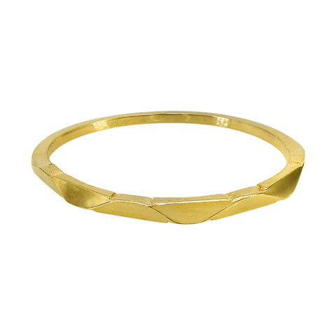 10K Gold Faceted Ring