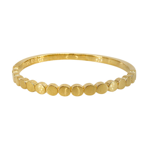 10K Gold Flat Rounded Bead Ring