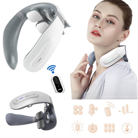 IPRee  Smart Neck Meridian Massager 4 Head TENS Pulse Heating Cervical Massager Voice/Remote Control