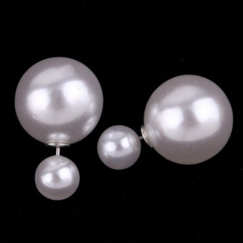 Classic Double-Sided Pearl Earrings